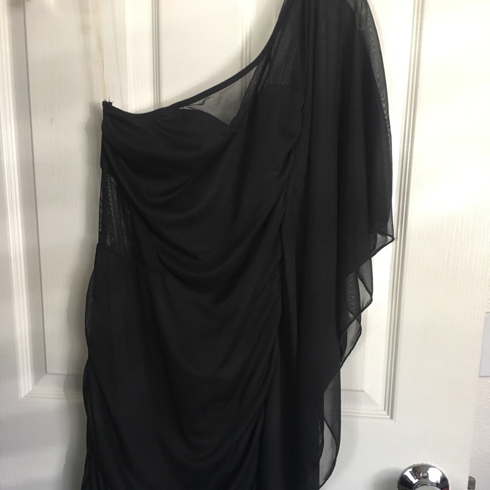 Off the shoulder black dress Emerald Sundae